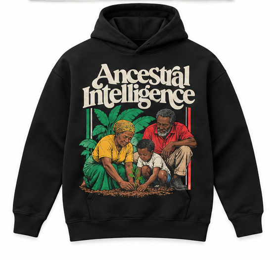 Ancestral Intelligence Black Hoodie