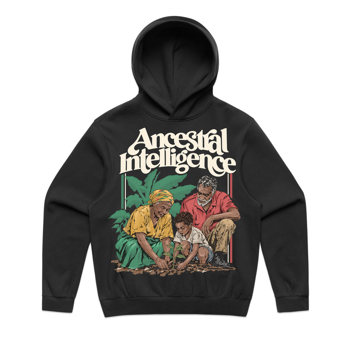 Ancestral Intelligence Black Hoodie