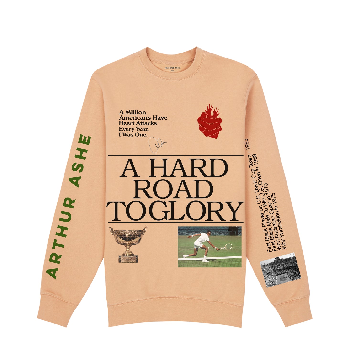 Hard Road To Glory - Arthur Ashe Crewneck